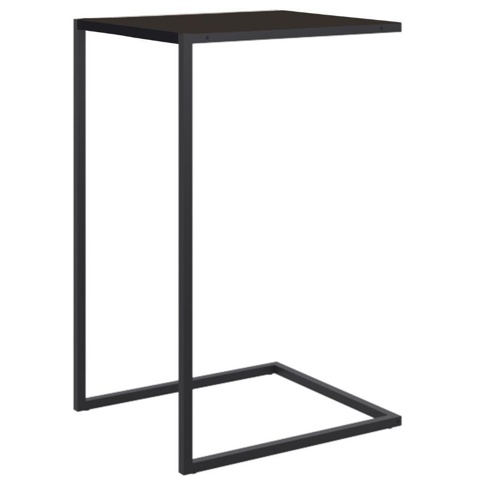 Mesa Lateral 64cm Estrutura Preta - Preta - 1