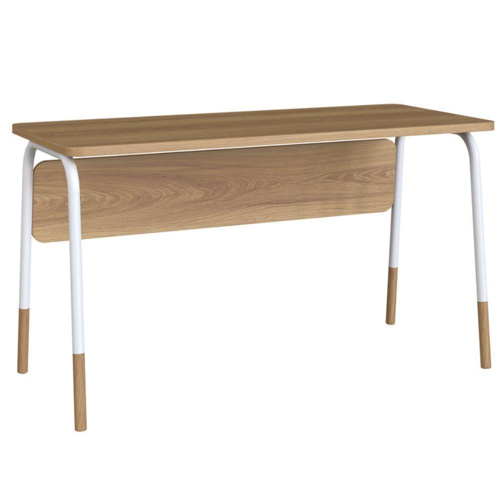 Mesa Escrivaninha Flexus 136cm - Hanover E Branco - 1