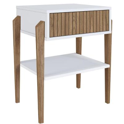 Mesa De Cabeceira Brisa - Branco/olmo