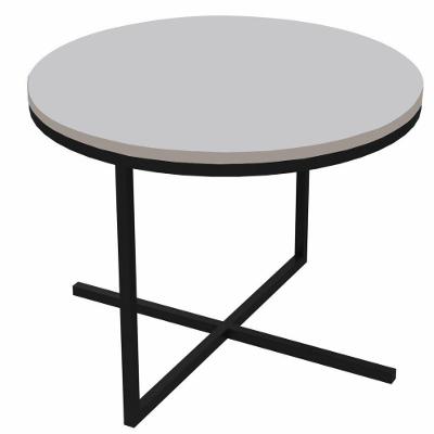 Mesa Volpi Baixa Estrutura Preta - Branca