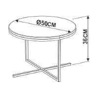Mesa Volpi Baixa Estrutura Preta - Branca - 3