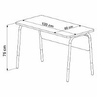 Mesa Escrivaninha Flexus 120cm - Hanover E Nero - 3
