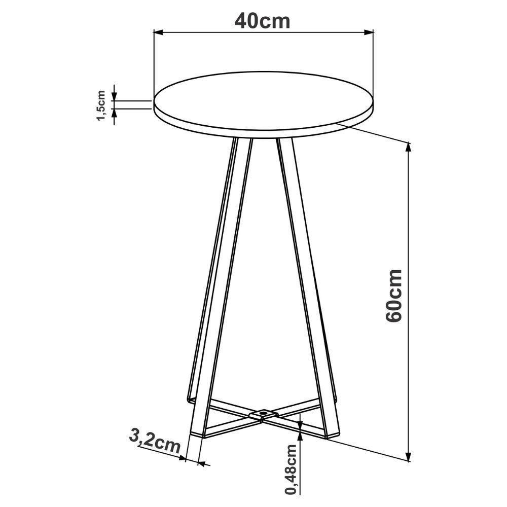 Mesa Lateral 60cm - Hanover - 3