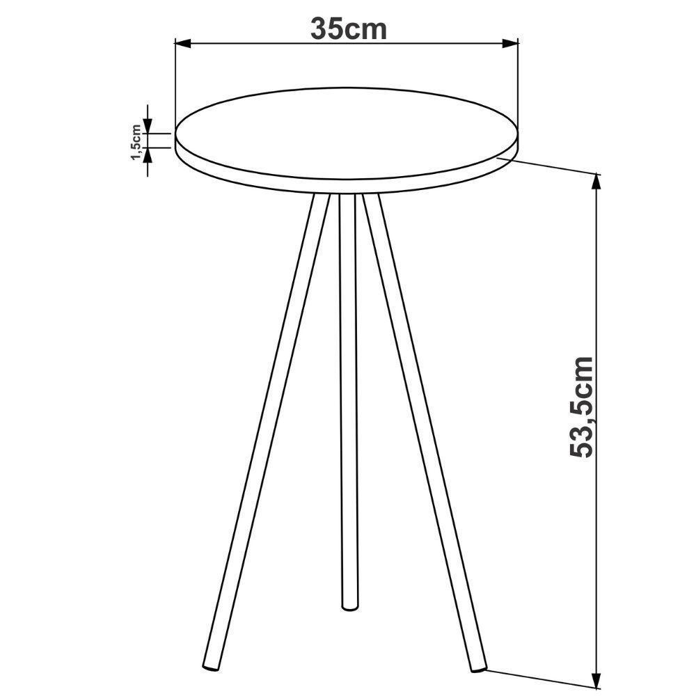 Mesa Lateral 55cm - Nero - 3