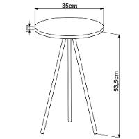 Mesa Lateral 55cm - Nero - 3