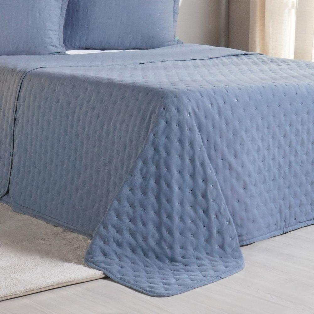 Kit Colcha King Miraggio New Soft 100% Poliéster 260x280cm Azul Cobalt - 5