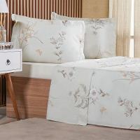 Jogo De Cama Casal 4 Pçs 200 Fios 100% Algodão 140x190x35cm Organique - 1