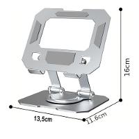 Suporte Mesa Notebook Tablet Celular Dobravel 360 Graus Aço Carbono Giratorio Ajustavel Laptop Netbook Resistente Antidarrante