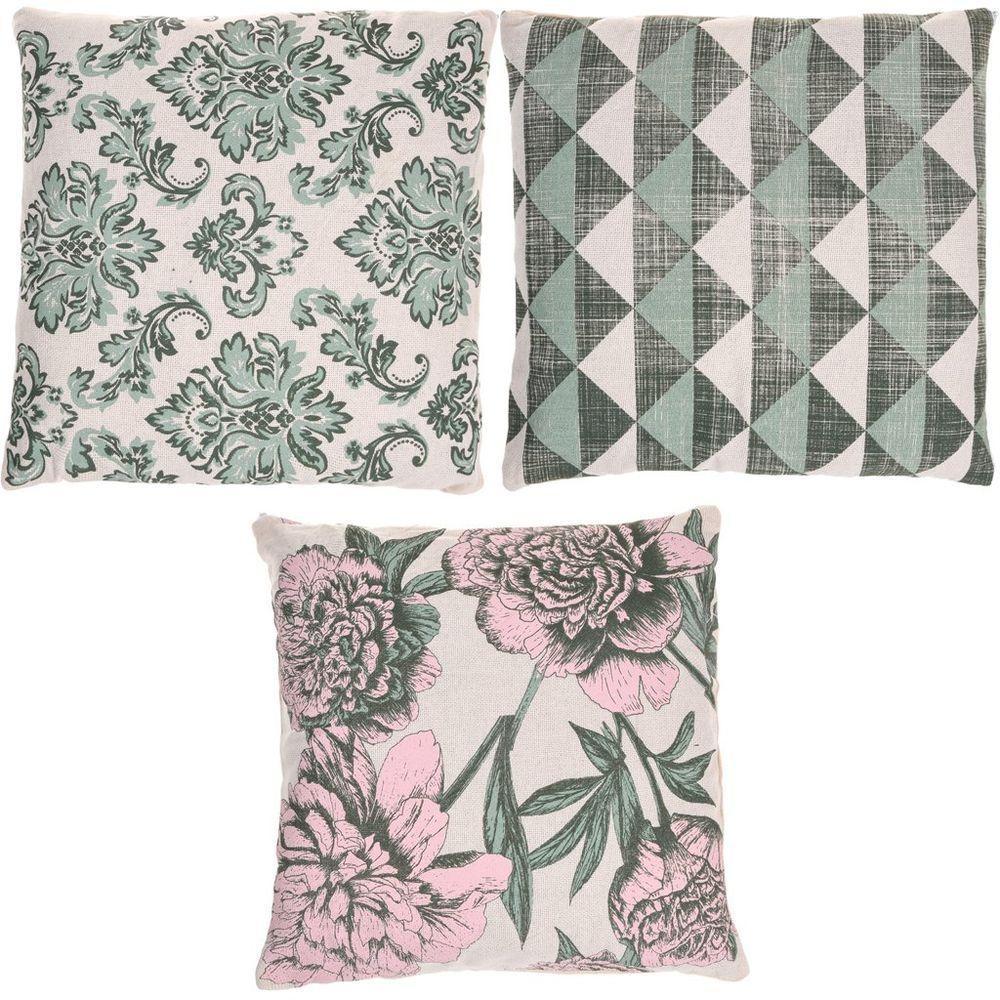 Kit 3 Almofada Panamá Decorativa 100% Algodão 45x45cm Clássico - 1