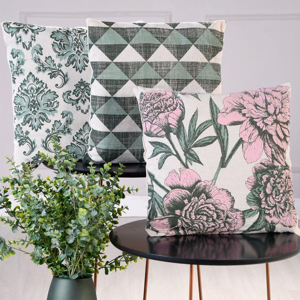 Kit 3 Almofada Panamá Decorativa 100% Algodão 45x45cm Clássico - 6