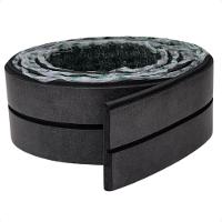 Painel Ripado De Eva Laminado Autocolante Flexível Rolo 10mt Linha Urban Plus Black Com Textura | Preto - 1