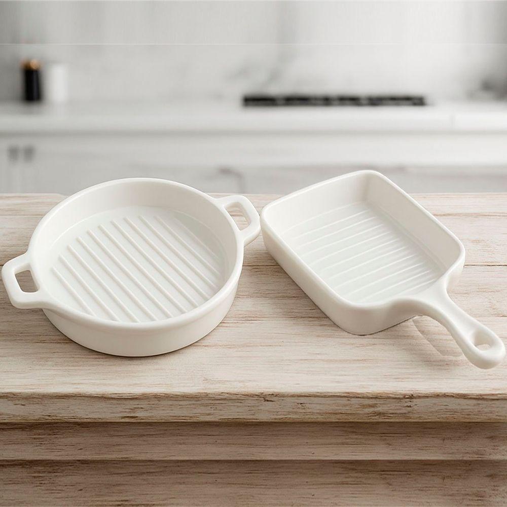 Travessas Petisqueiras Assadeiras Cerâmica Servir Jogo 2pçs - 1