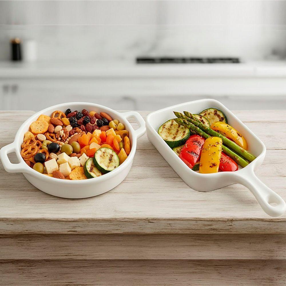 Travessas Petisqueiras Assadeiras Cerâmica Servir Jogo 2pçs - 2