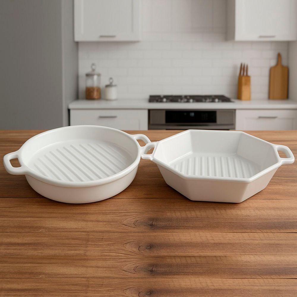 Travessas Assadeira Petisqueira Restaurante Servir Jogo 2pçs - 1