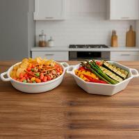 Travessas Assadeira Petisqueira Restaurante Servir Jogo 2pçs - 3