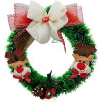 Guirlanda Natalina Decoração De Porta Noel Rena Urso De 35cm A - 1