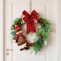 Guirlanda Natalina Enfeite Boneco De Neve Porta Arranjo 45cm - 3