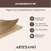 Mesa De Jantar Concept Redonda Artesano 110 Cm (largura) Mdp Nogal Sevilha Base Aço Preto - 5