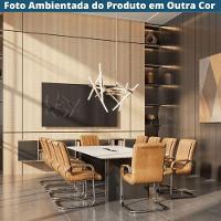 Cadeira De Escritório Locutor Austin Fratini Pu Marrom Base Fixa Cromada - 7