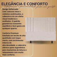 Cabeceira 195 Cm Suede Moderna King Clássica Cama Box Frame Cor:marrom - 5