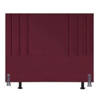 Cabeceira 90 Cm Suede Frame Solteiro Estofada Cama Moderno Cor:bordo - 2