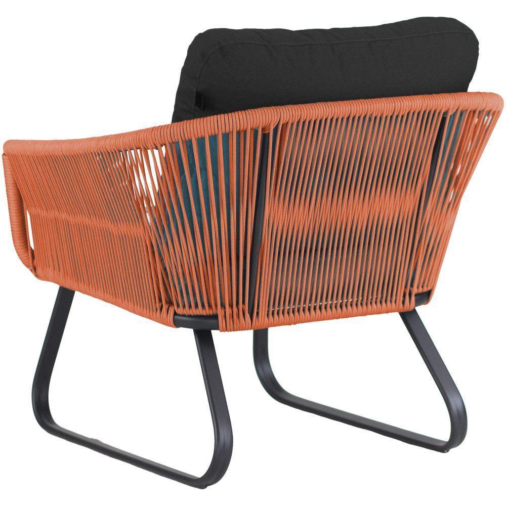 Conjunto Sofá E Poltronas Corda Alumínio Para área Terra Cota - 3