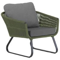 Conjunto Sofá E Poltronas Corda Alumínio Para área Verde Musgo - 5