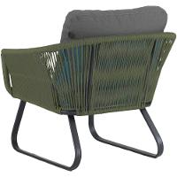 Conjunto Sofá E Poltronas Corda Alumínio Para área Verde Musgo - 6