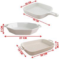 Travessas Assadeira Petisqueira Restaurante Servir Jogo 3pçs