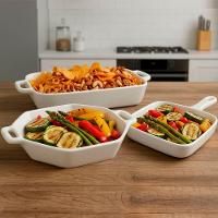 Travessas Assadeira Petisqueira Restaurante Servir Jogo 3pçs - 5