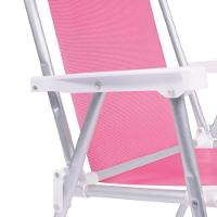 Cadeira De Praia Alta Sannet Em Alumínio Cores Variadas Mor rosa Rosa - 3