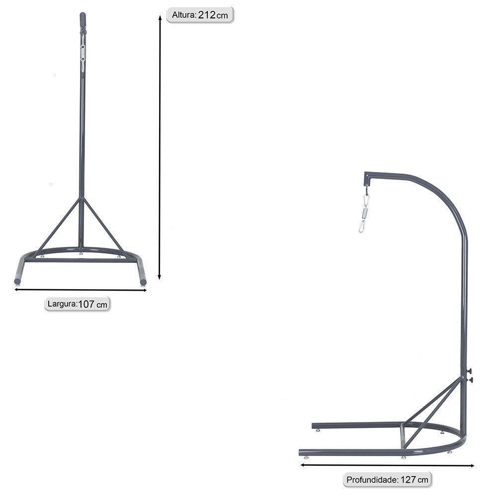 Suporte Para Balanço Suspenso Pintado E Com Pês Niveladores Bronze - 2