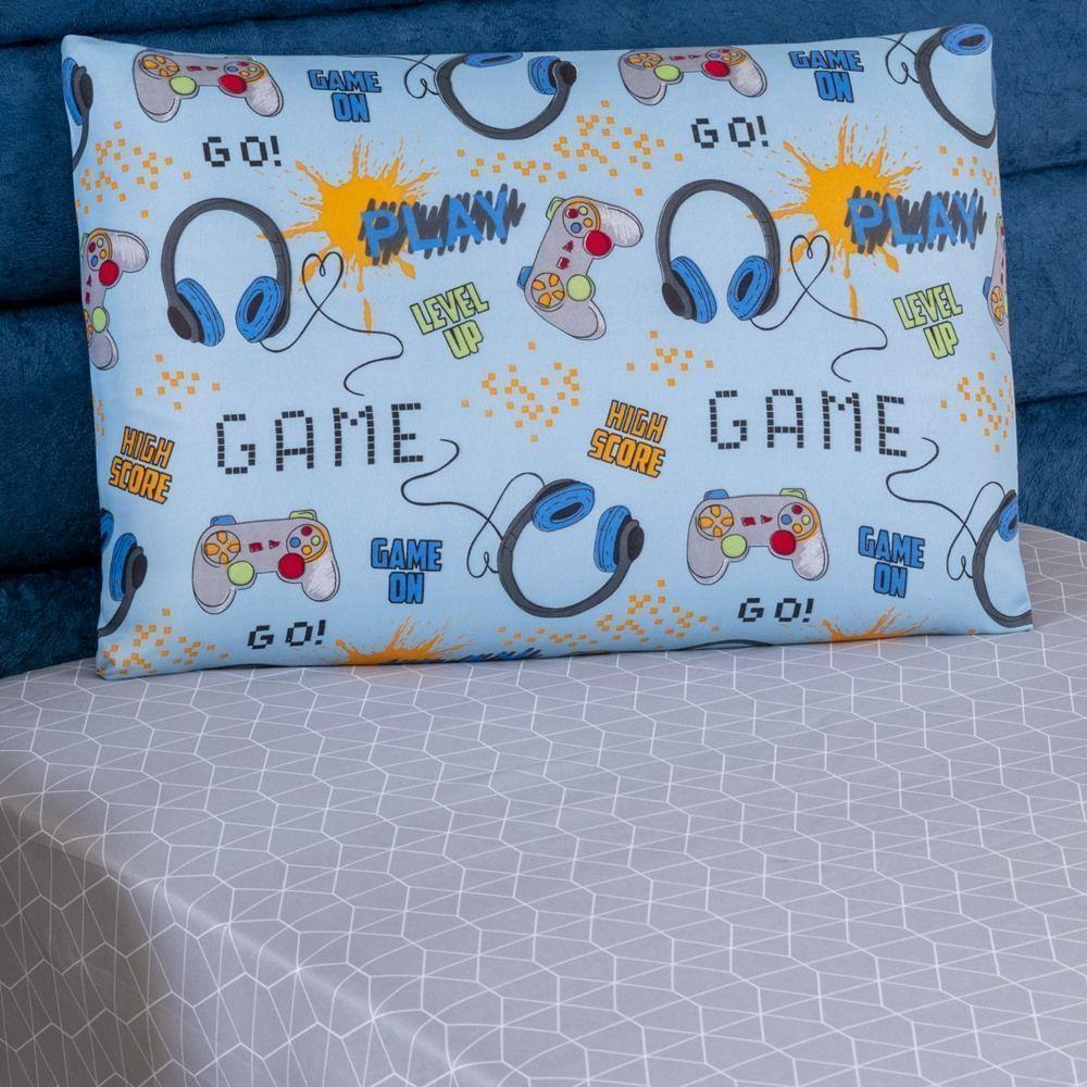 Jogo De Cama Lençol Bouti Infantil Kids Solteiro 02 Peças - Game - 1