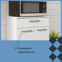 Balcão Multiuso Para Cozinha Diamante 2 Portas Branco Kit's Paraná - 5