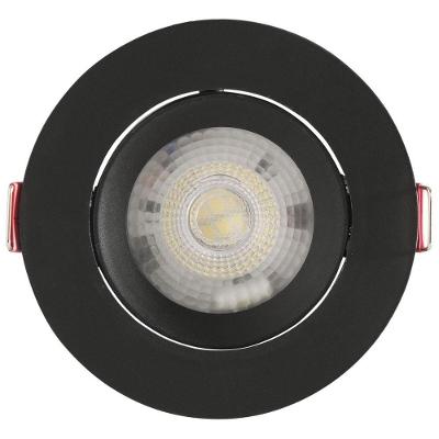 Spot Led Tramontina Redondo 5 W 3000 K Preto Com Luz Amarela
