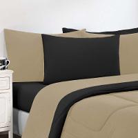 Kit Edredom Malha 100% Algodão Gran Moratta 2 Peças Solteiro - Avelã-preto - 3