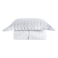 Cobre Leito Matelassê Percal 300 Fios Basic Solteiro 02 Peças 100% Poliéster - Branco - 1