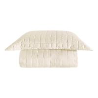 Cobre Leito Matelassê Percal 300 Fios Basic Solteiro 02 Peças 100% Poliéster - Marfim - 1