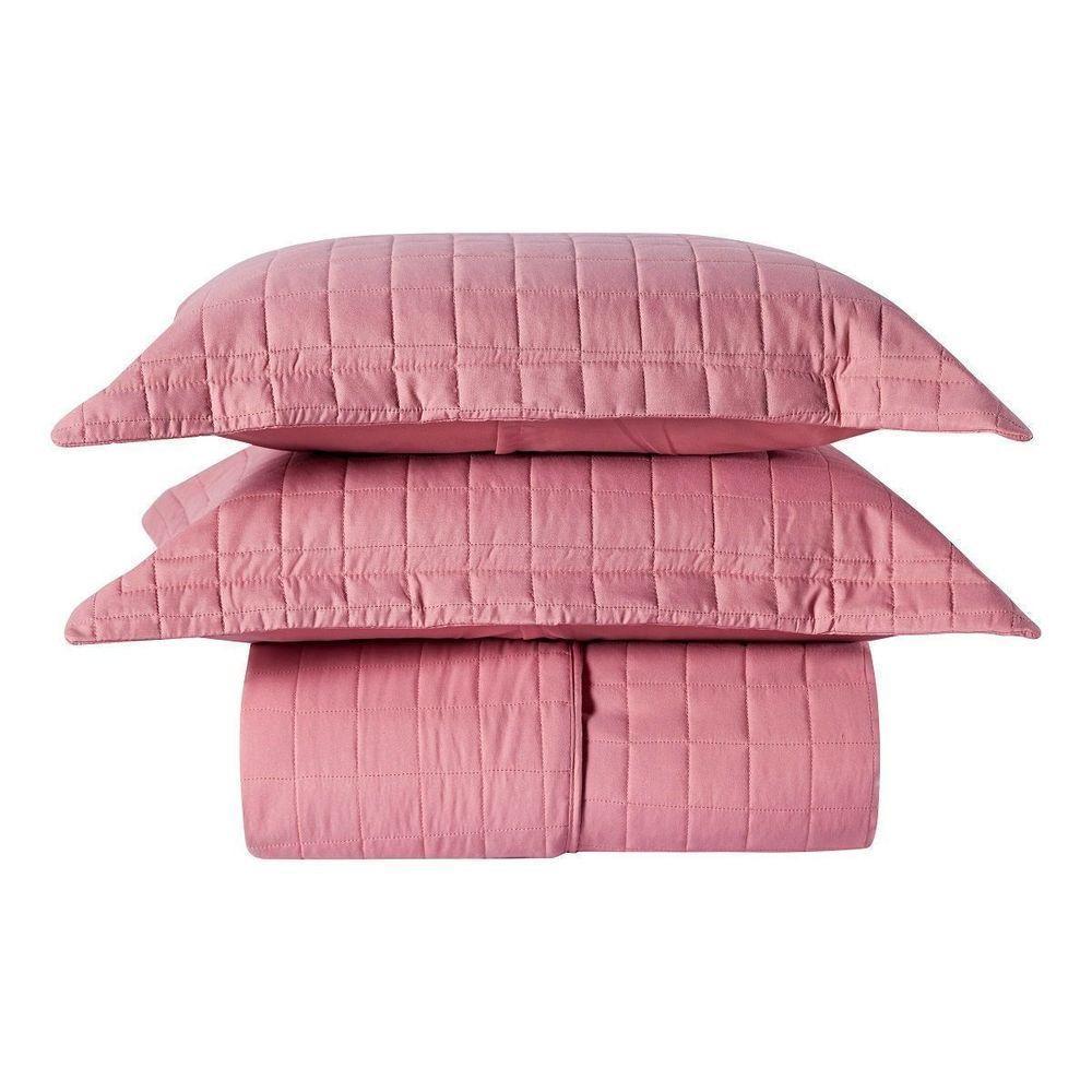 Cobre Leito Matelassê Percal 300 Fios Basic Queen 03 Peças 100% Poliéster - Rosê - 1