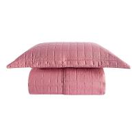 Cobre Leito Matelassê Percal 300 Fios Basic Solteiro 02 Peças 100% Poliéster - Rosê - 1
