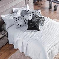 Kit Colcha Matelassê Percal 300 Fios Basic Casal 07 Peças 100% Poliéster - Branco Ethnic - 2