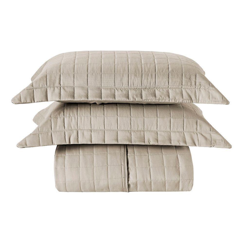 Kit Colcha Matelassê Percal 300 Fios Basic Queen 07 Peças 100% Poliéster - Bege Moon - 4