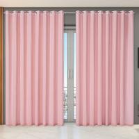 Cortina Dual Microfibra Voil Gaze Belga 2,70m X 2,30m 100% Poliéster - Rosa - 5