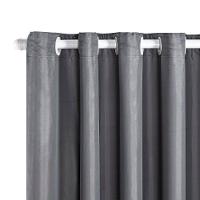 Cortina Dual Forro Microfibra C/ Voil Liso 2,70m X 2,30m 100% Poliéster - Cinza - 3