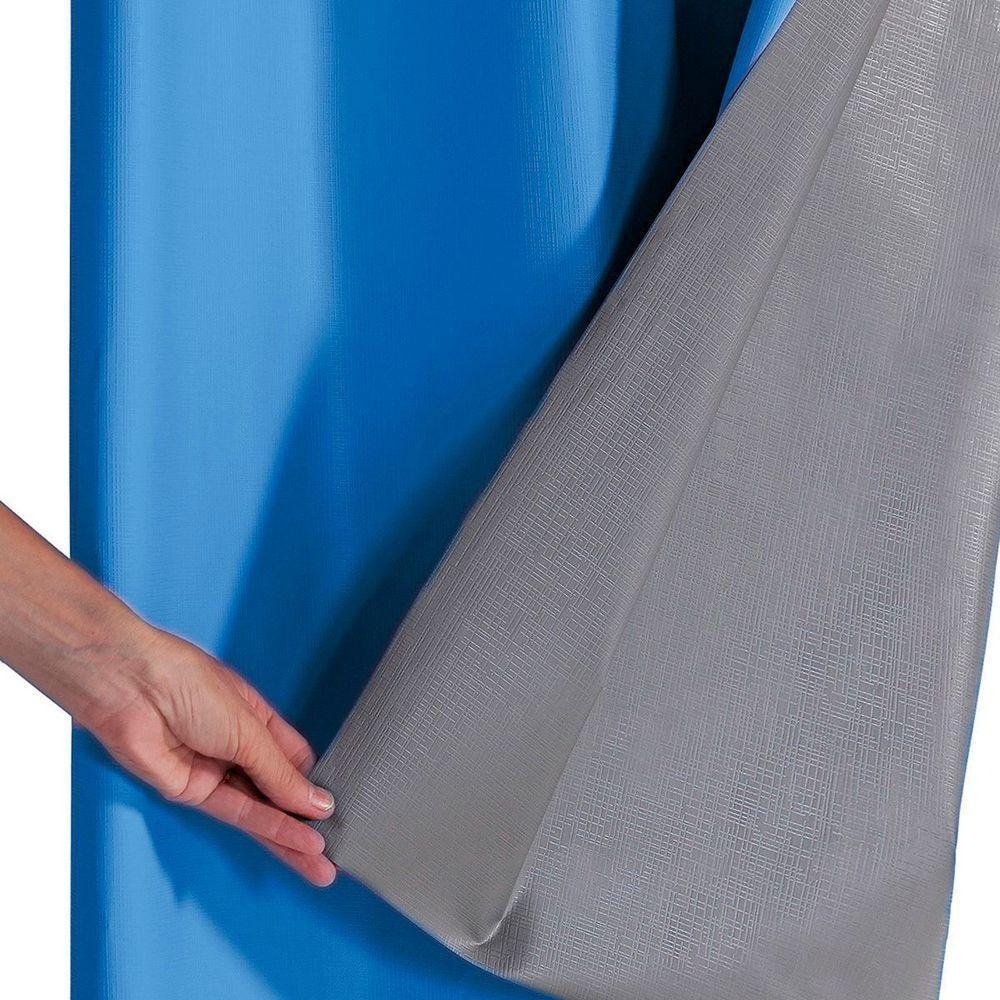 Cortina Blackout Voil Liso 2,80m X 2,30m Voil 100% Poliéster/forro 100% Pvc - Azul - 3