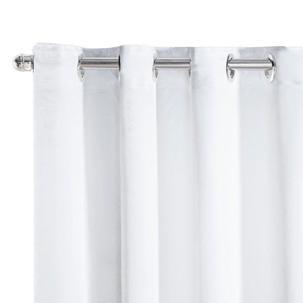 Cortina Dual Microfibra Voil Gaze Belga 4,00m X 2,70m 100% Poliéster - Branco - 3