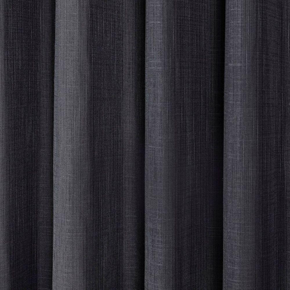 Cortina Tecido Blecaute Com Voil Gaze De Linho 5,60m X 2,70m 100% Poliéster - Preto - 5