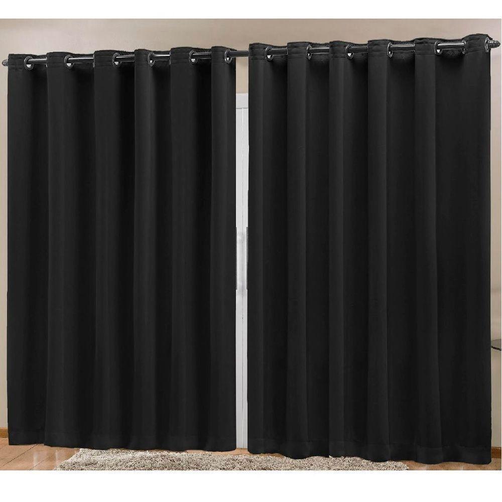 Cortina Blackout Tecido Prime 80% Corta Luz 3,00m X 2,70m 100% Poliéster - Preto - 2