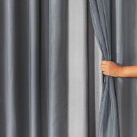 Cortina Dual Forro Microfibra C/ Voil Liso 4,00m X 2,70m 100% Poliéster - Cinza - 6