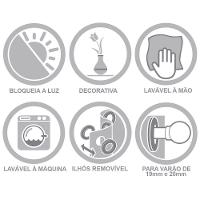 Cortina Blackout Tecido Prime 80% Corta Luz 3,00m X 2,70m 100% Poliéster - Branco Gelo - 3